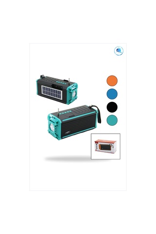 Bluetooth Hoparlör Güneş Enerjili Fm Radyo Usb Tf Mp3 Çalar Fener