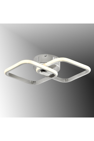 Tt405-2-kr Tt Ayd Krom Kaplama 2 Li Kare 3 Renk Işık Led Aviz Krom