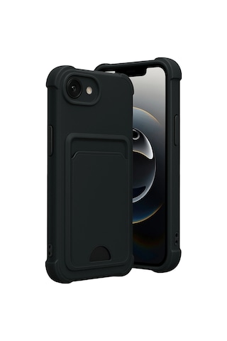 Apple Apple iPhone Uyumlu 16e Kelvin Kartvizitli Silikon - Siyah