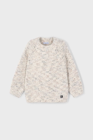 Erkek Çocuk Reglan Kollu Kırçıllı Triko Kazak - Bej Bej