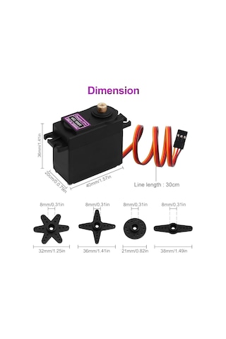 Tower Pro Mg996r Yüksek Torklu Servo Motor - 180 Derece 13kg