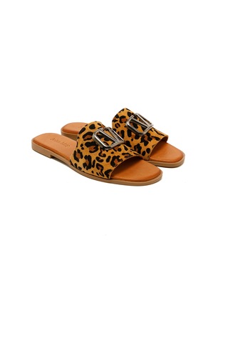 Terlik Kadın Mar-25y-072-1020 John May Taba Leopar Taba Leopar Taba