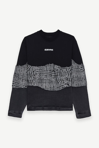 Les Benjamins Les Benjamıns Sweatshırt 010 M Black - Gry Siyah - Gri