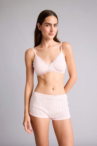 Defacto Dantel Detaylı Çıkarılabilir Kap Çıkarılabilir Pedli Balensiz Açık Pembe Bralet G7762ax26sppn648 Pembe-pn648