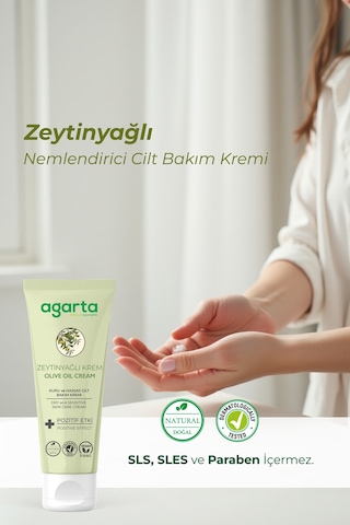 Agarta Doğal Zeytinyağlı Nemlendirici El Ve Vücut Bakım Kremi 75 ML