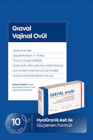 Giaval Hyaluranik Asit 10 Vajinal Ovül