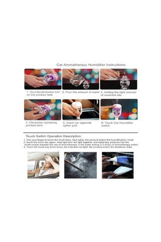 Araba Nemlendirici Aromaterapi Esansiyel Yağ Difüzörü Tazeleyici Difüzör