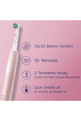 Oral-B Pro Series 1 Elektrikli Diş Fırçası Pembe + Diş Fırçası Başlığı