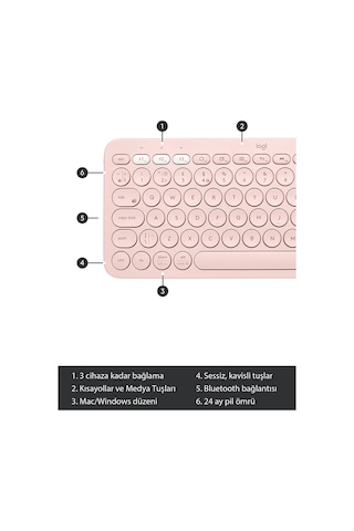 Logitech K380 Bluetooth Multimedya Türkçe Q Klavye