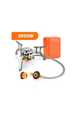 Zilinn Kamp Gaz Sobası Taşınabilir Katlanır Açık Sırt Çantası Soba Turist Ekipmanları Yemek Pişirmek İçin Yürüyüş Piknik 3500w Gümüş