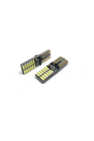 T10 Led Ampul 24 Ledli Canbuslı Park Ampulü 2'li Takım Turuncu