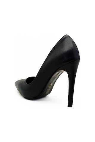 GDT Ayakkabı Siyah Renk İnce Yüksek Topuk Kadın Stiletto Siyah