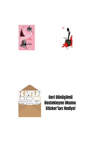 Üç Silahşörler 3 - Bragelonne Vikontu Ciltli + Siyah Lale + Okuma Sticker'ları
