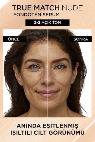 L'Oreal Paris True Match Nude Fondöten Serum 2 3 Light 31 ML