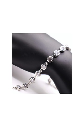 Agakulche Gümüş Zirkon Taşlı Tohum Bileklik Gümüş