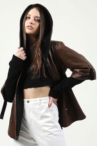 Dericlub Yb-2162 Gerçek Deri Kadın Kaban Camel