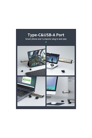 Sd3, 2in1 M.2 Ssd Kutusu Nvme & Sata Destekli 10gbps Usb 3.2 Gen2 Çift Uçlu Usb + Type-c