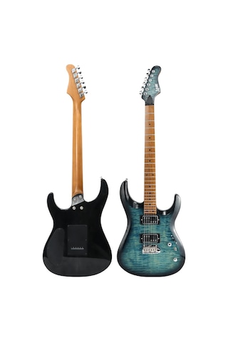 Luxars S-g37-t Sbl Hh Elektro Gitar Spalted Blue