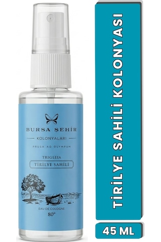 Bursa Şehir Kolonyaları, Tirilye Sahili Kolonyası, 45 Ml, Sprey, Cep Boy