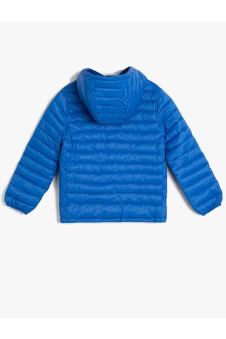 Koton Mevsimlik Mont Kapşonlu Cepli Saks 5wkb20019tw Saks Mavi