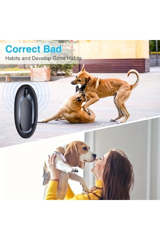 Willowhaven Siyah Taşınabilir Şarj Edilebilir Ultrasonik Köpek Havlama Önleyici Cihaz