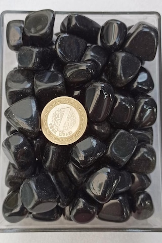 50 Gram Siyah Obsidyen Tamburlu Parçalar 232