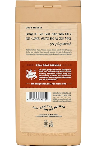 Dr. Squatch Men's Wood Barrel Bourbon Duş Jeli 414ml Baharat