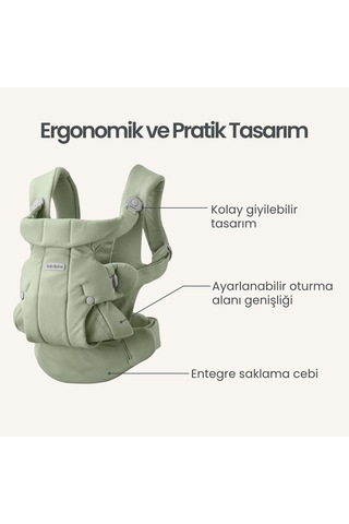 Babybjörn Kanguru Hold Woven Light Green