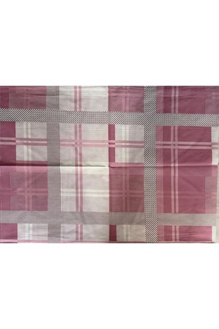 Tek Kişilik Nevresim Takımı %100 Pamuk 160x220 Lastikli Çarşaflı 100x200 Beyaz - Pembe