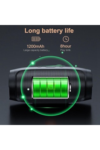 Butu J006 Taşınabilir Şarj Edilebilir Subwoofer Kablosuz Bluetooth Hoparlör