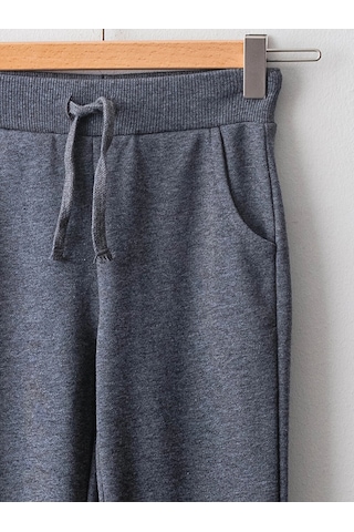 LC Waikiki Lcw Kids Antrasit Beli Lastikli Kız Çocuk Jogger Eşofman Altı Anthracıte Melan