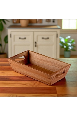 Deconox Akasya Ağacından Ekmek Sepeti - Doğal Ekmeklik, Şık Ekmek Sunumluk 23x13x7cm - Kahva Sku: Smg8690010566775 Açık Mavi