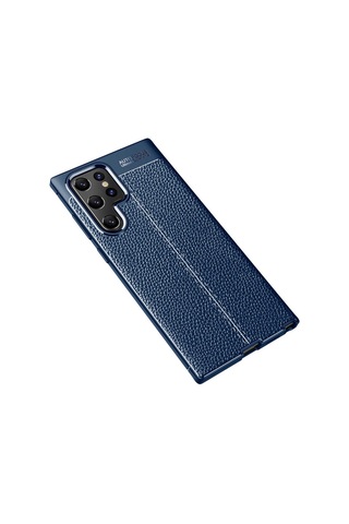Samsung Uyumlu Galaxy S22 Ultra Kılıf Deri Tarzı Niss Silikon Case Kapak
