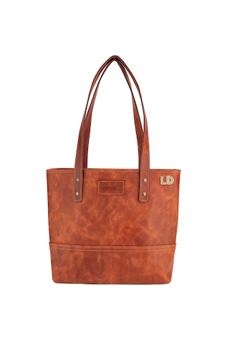 Twingold İsme Özel Tote Bag El Omuz Çantası - %100 Rainbow Deri - Ac03003 - Tobacco Tobacco