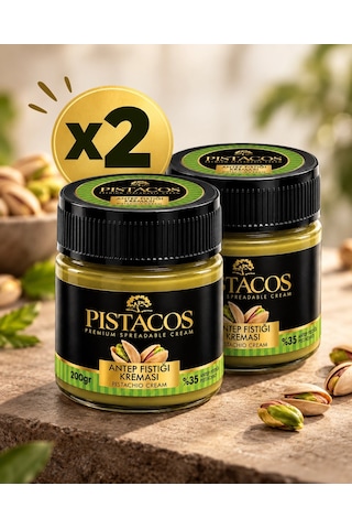 Pistacos %35 Antep Fıstığı Kreması 200gr 2 Adet