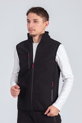 Vatan Tekstil Softshell Dik Yaka Erkek Yelek Siyah