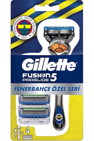 Gillette Fusion 5 Proglide Tıraş Makinesi + 4'lü Yedek Başlık Fenerbahçe Özel Seri