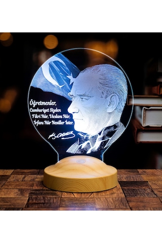 Atatürk Sözleri Hediye Led Lamba, Mustafa Kemal Atatürk Görselli Hediyeler