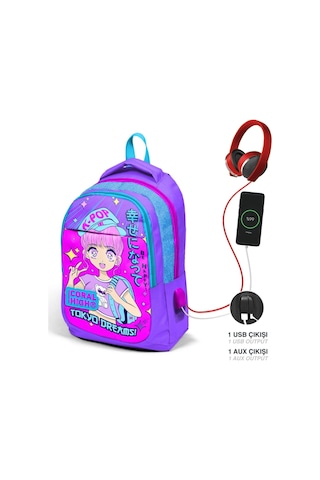 Coral High Kız Çocuk Okul Çantası Ve Beslenme Çantası Seti - Pembe K-pop