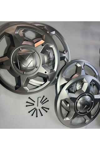 Karsan J10 Gri Renk Jant Kapağı Takımı 4 Adet Vida Ve Anahtarlı