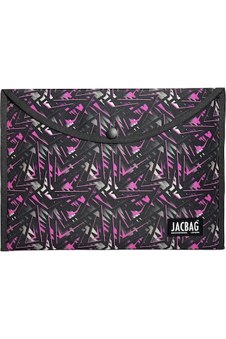 Jacbag Pembe Geometrik Kadın A4 Çıtçıtlı Dosya Defter Tablet Ve Evrak Çantası