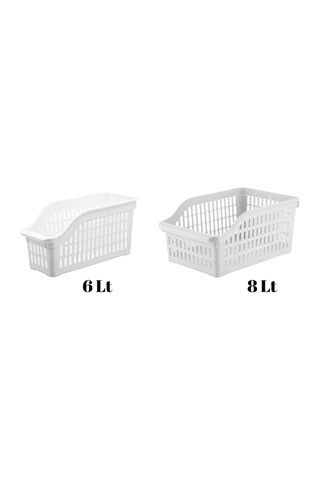 6 Lı Buzdolabı Organizeri Düzenleyici Çok Amaçlı Dolap Düzenleyici Beyaz 12x30x14 Cm Beyaz