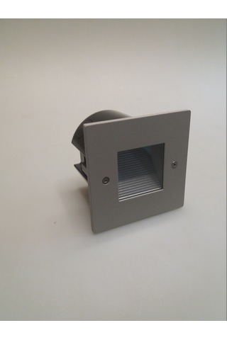 Asimetrik 1W Led Duvar Gömme Armatür Gri