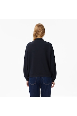 Nautica Kadın Siyah Oversize Sweatshirt Düz 57k614t Siyah