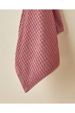 English Home Square Pamuk Yüz Havlusu 50x70 Cm Koyu Pembe