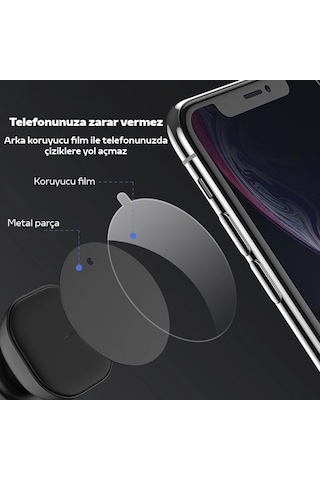 Kuulaa Magnetic-Mıknatıslı Telefon Tutucular için Metal Plaka Se