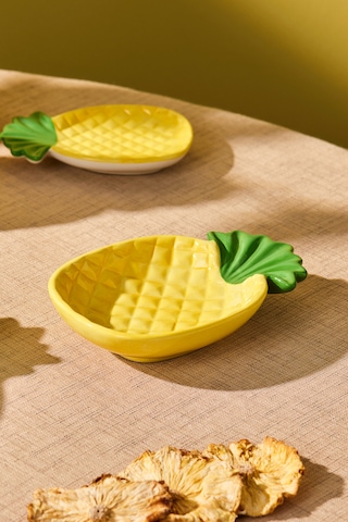 Karaca Pineapple Çerezlik 14 Cm Sarı