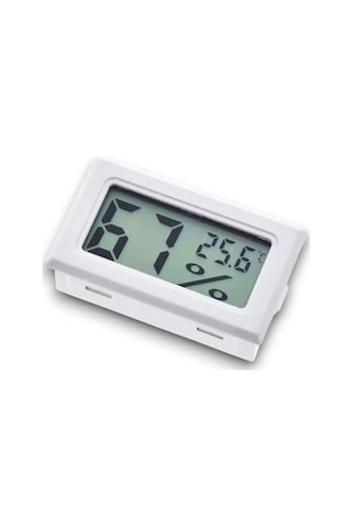 Tr Mini Lcd Dijital Elektronik Beyaz Termometre Higrometre Sıcaklık Nem Ölçer Kablosuz Genel