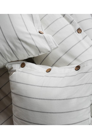 Cotton Collection Tek Kişilik Çizgili Nevresim Seti Rayuna Renkli