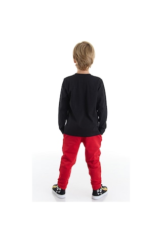 Denokids Yılbaşı Geyik Erkek Çocuk T-shirt Pantolon Takım Renkli Çok Renkli